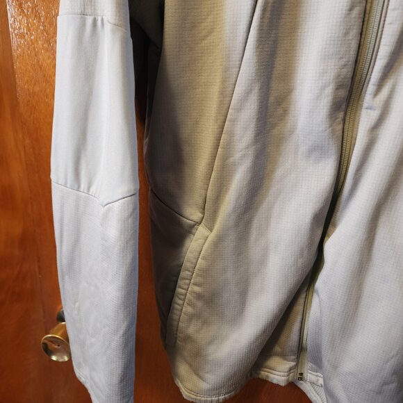 Men's 2XL Under Armour Coldgear Loose Gray Lined Full Zip Hooded Jacket - Picture 7 of 10